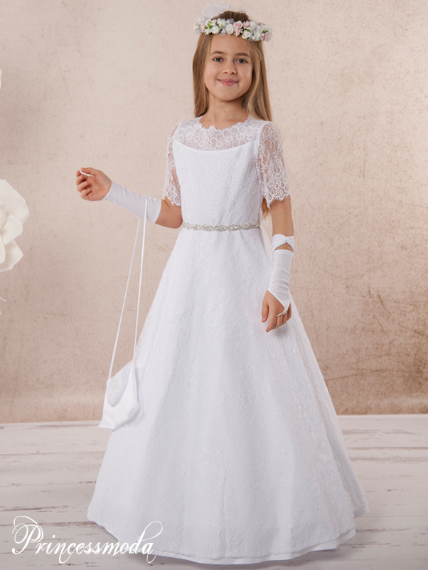 Milena - Das auserlesene Kommunionkleid aus feiner Spitze von Princess Moda