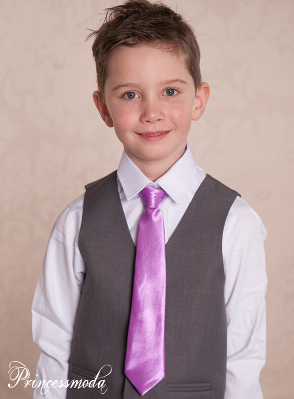 Moderne Kinderkrawatte in Lila von Princess Moda