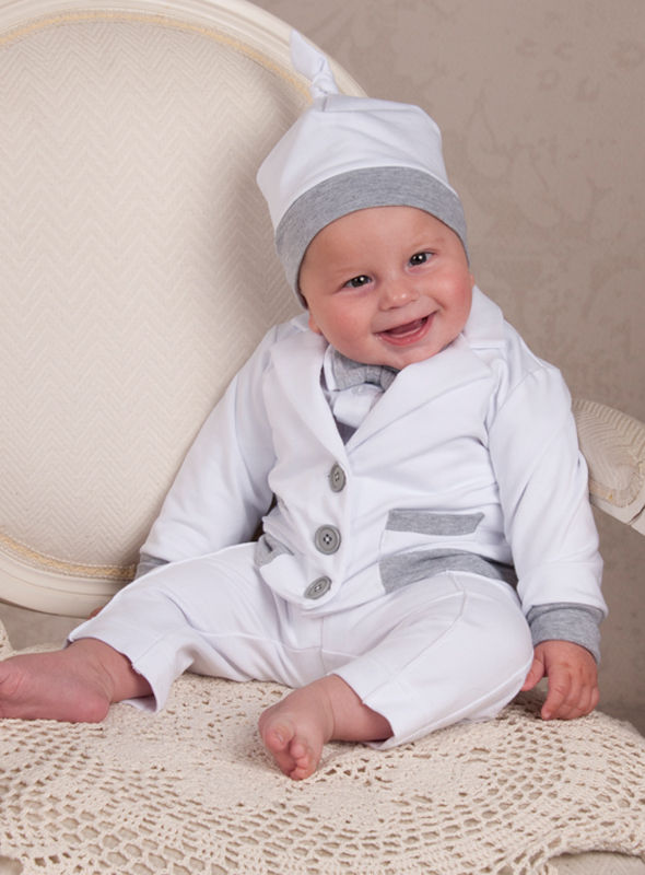 Nicolas - Gemütlicher Baby Festanzug aus 100% Baumwolle! von Princess Moda