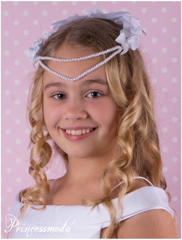 Nr.017 Haarkranz / Kopfschmuck in Weiß! von Princess Moda