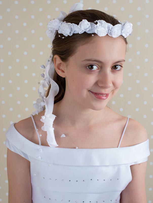 Nr.018 Ob Kommunion oder für Blumenmädchen: DER Haarkranz! von Princess Moda