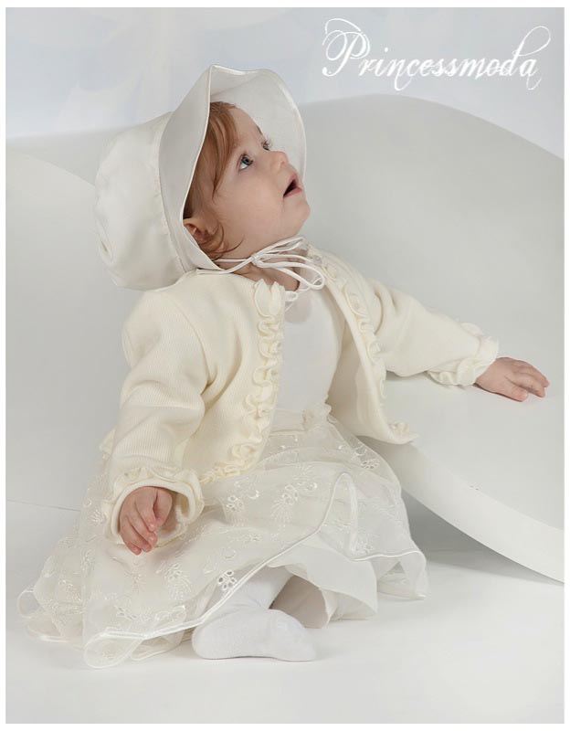 Nr.12 Süsse Babyjacke in Creme von Princess Moda