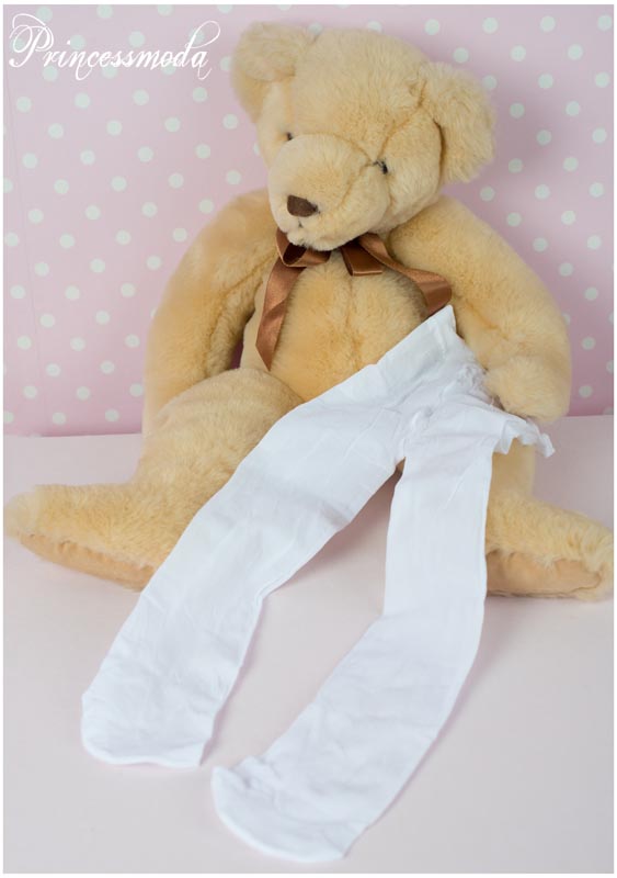 Nr.5 Wunderschöne dünne STRUMPFHOSE in weiß von Princess Moda