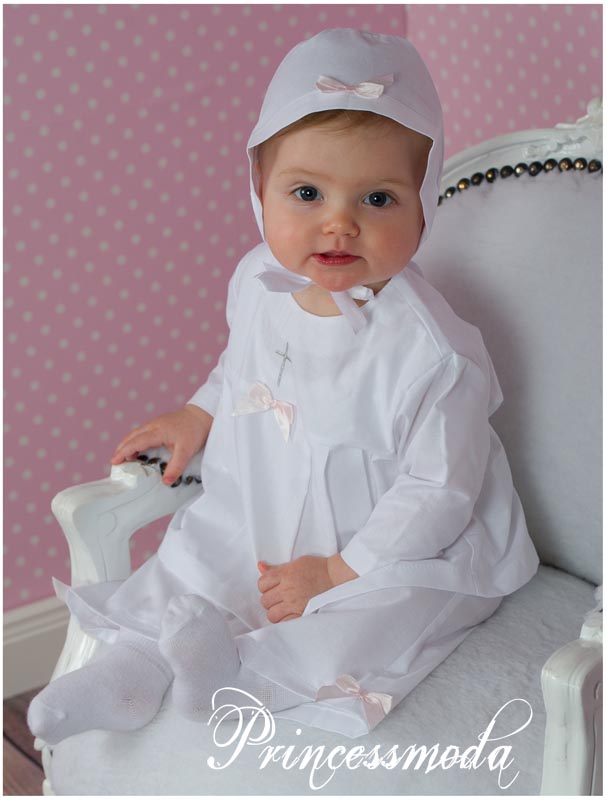 PM1 Taufgewand 100% BAUMWOLLE von Princess Moda