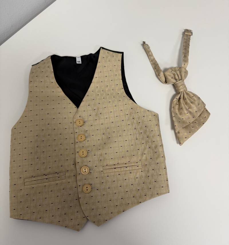 Schicke Jungen Weste + Krawatte Gr. 98 von Princess Moda