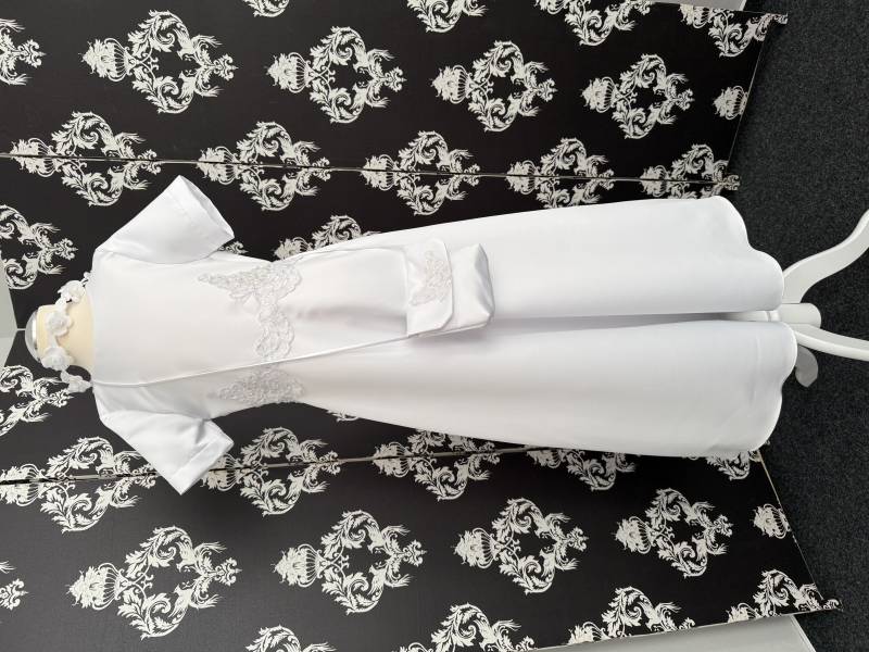 Schlichtes Kommunionkleid mit Tasche Gr. 140 von Princess Moda