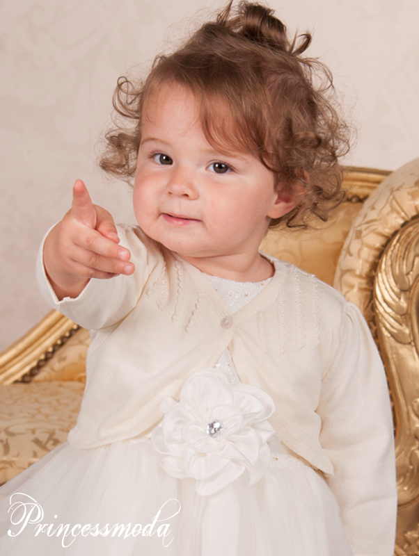 Weicher champagnerfarbener Bolero aus Baumwolle von Princess Moda