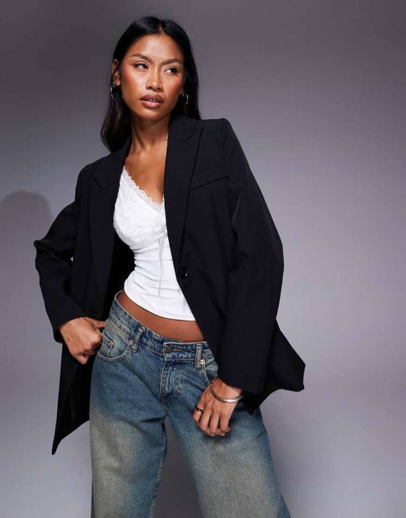 Princess Polly - Nessie - Eleganter Oversize-Blazer in Schwarz Princess Polly - Nessie - Eleganter Oversize-Blazer in Schwarz von Princess Polly