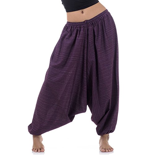 PRINCESS OF ASIA Haremshose Aladinhose Pumphose Hippie Hose für Damen & Herren 36 38 40 42 (Einheitsgröße, Lila) von PRINCESS OF ASIA