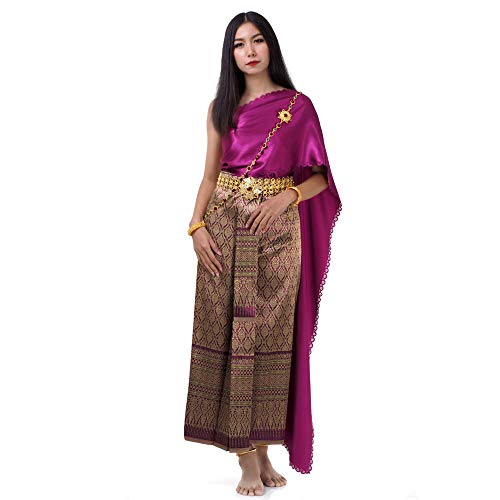 PRINCESS OF ASIA Traditionelles Thai Damen Kleid Chut Chakkri (Einheitsgröße, Kleid 3) von PRINCESS OF ASIA