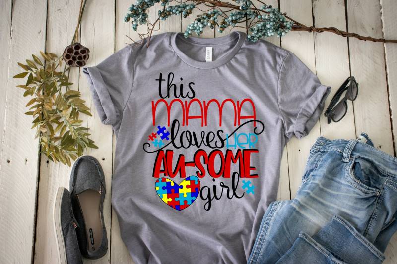 Autism Awareness Mom Shirt Diese Mama Liebt Ihr Mädchen von PrincessKeepsakes