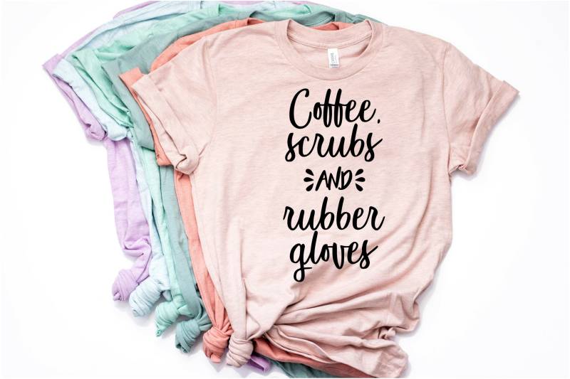 Coffee Scrubs Gummihandschuhe Krankenschwester Shirt - Rn Geschenk von PrincessKeepsakes