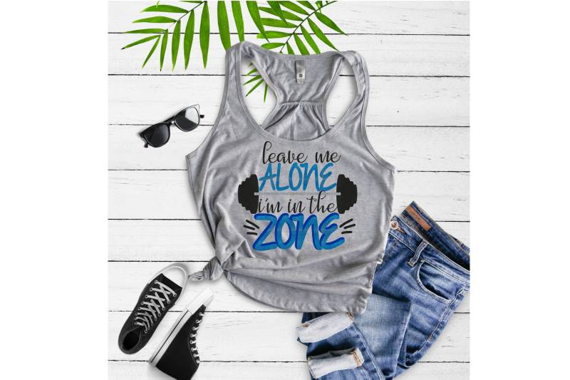 Lass Mich Allein Ich Bin in Der Zone - Frauen Workout Tank Shirt Mädchen Training Flowy Süße Gym Workout-T-Shirt von PrincessKeepsakes