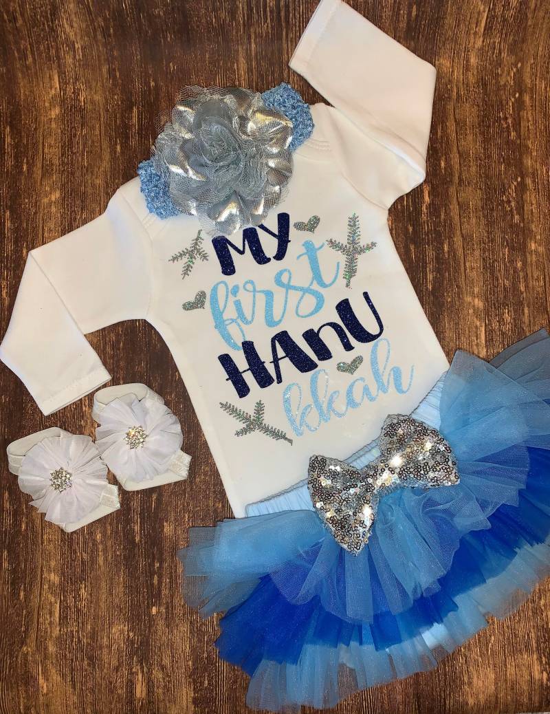 Mein Erster Hanukkah, Hanukkah Baby Outfit, Outfit von PrincessKeepsakes