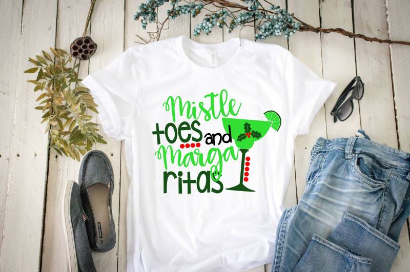 Mistelzweig Und Margaritas Weihnachts-Shirt Erwachsenen-Feiertags-Design von PrincessKeepsakes
