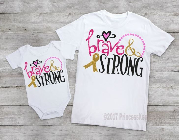 Mutiges Und Starkes Kinderkrebsbewusstsein Shirt von PrincessKeepsakes