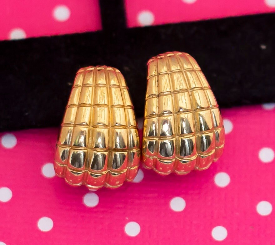 Vintage Gitter Muster Gold Ton Ohrstecker Von Avon - P7 Vintage Gitter Muster Gold Ton Ohrstecker Von Avon - P7 von PrincessVintageUS