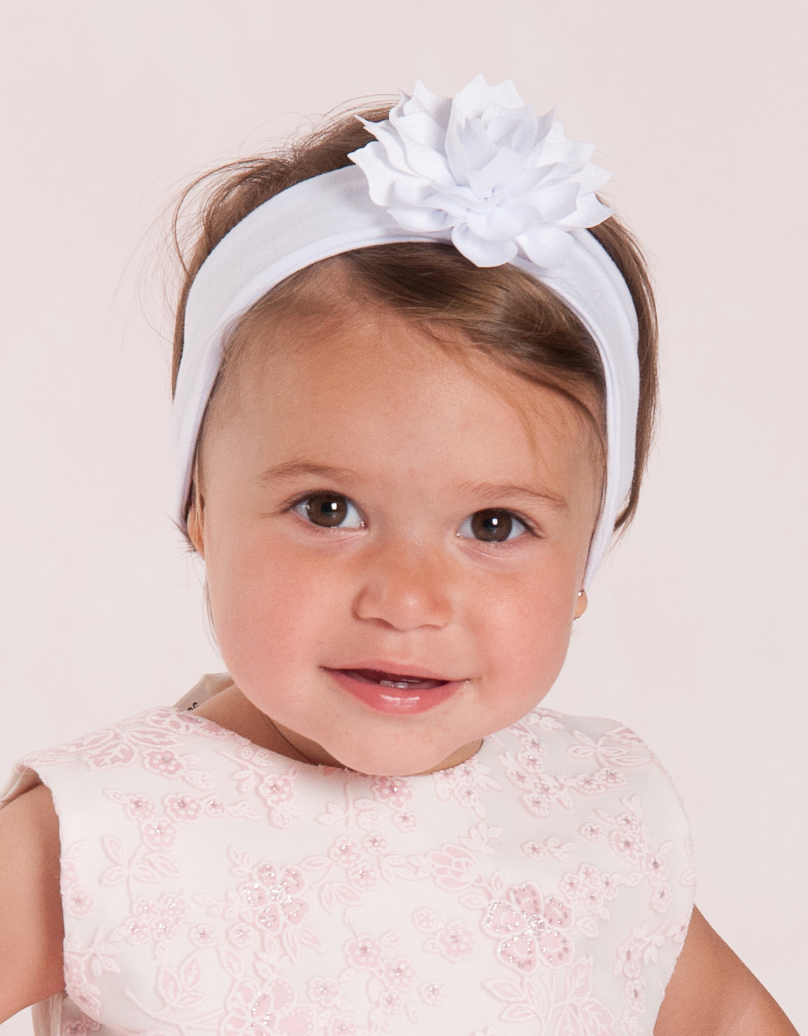 Elegantes Baby Stirnband in Weiß von Princessmoda