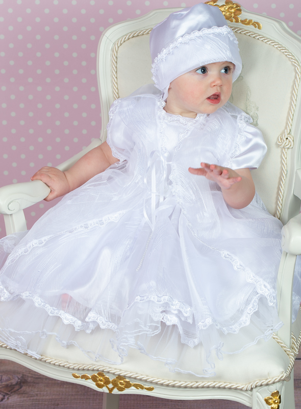 SISSI - Zartes Taufkleid mit Mantel von Princessmoda