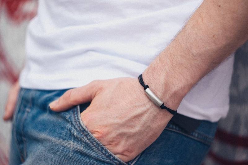Herren Armband Versilbert Silber Röhre Perle Charme Für Männer Freund Geschenk Ihn Schmuck Maßgeschneidertes von Principles