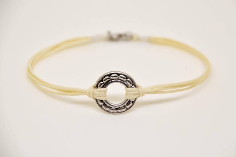 Karma Und Glück Armband Für Männer Silber Ton Kreis Charme Baumwollband Freund Individuelles Geschenk Ihn Yoga Schmuck Karma Und Glück Armband Für Männer Silber Ton Kreis Charme Baumwollband Freund Individuelles Geschenk Ihn Yoga Schmuck von Principles