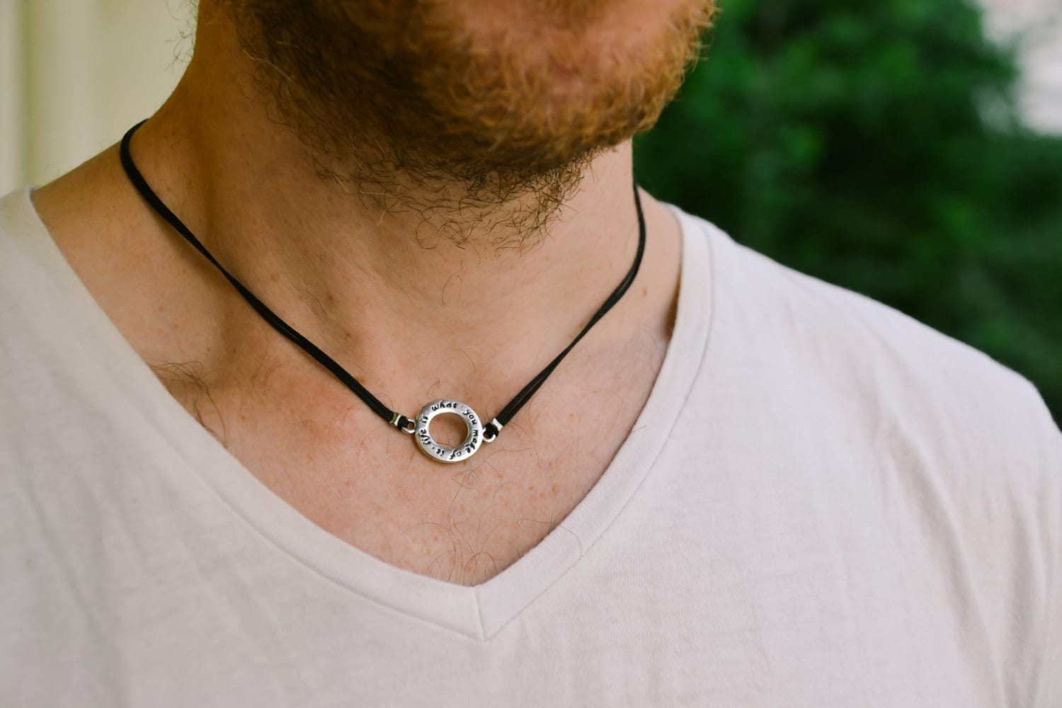 Das Leben Ist Was Du Daraus Machst, Halskette Für Männer, Schwarze Kordel, Silberner Karma Anhänger, Männerhalskette, Inspiration Schmuck, Ihn Das Leben Ist Was Du Daraus Machst, Halskette Für Männer, Schwarze Kordel, Silberner Karma Anhänger, Männerhalskette, Inspiration Schmuck, Ihn von Principles