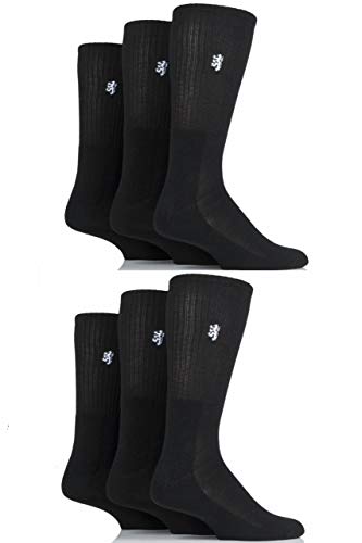 Pringle Herren Bambus Gepolstert Sportsocken Exklusiv bei SOCKSHOP Packung mit 6 Schwarz 40-46 von Pringle of Scotland