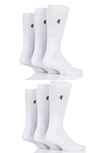 Pringle Herren Bambus Gepolstert Sportsocken Exklusiv bei SOCKSHOP Packung mit 6 Weiß 40-46 von Pringle of Scotland