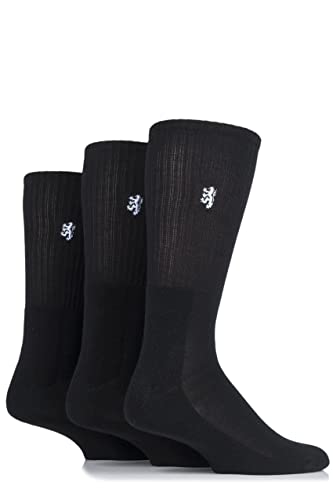 Pringle Herren gepolsterte Bambus-Sportsocken. Exklusives SockShop-Produkt Packung mit 3 Schwarz 40-46 von Pringle of Scotland