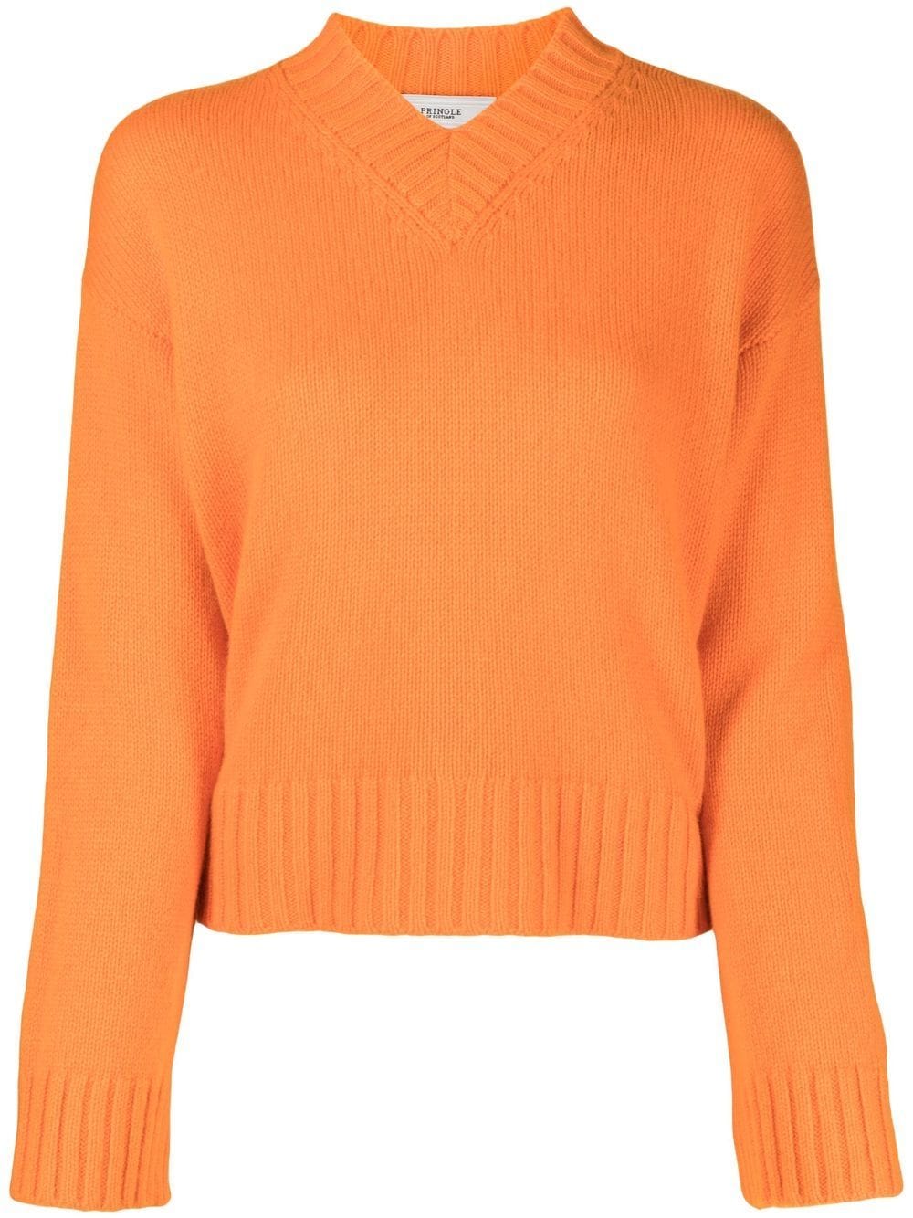 Pringle of Scotland Kaschmirpullover mit V-Ausschnitt - Orange von Pringle of Scotland