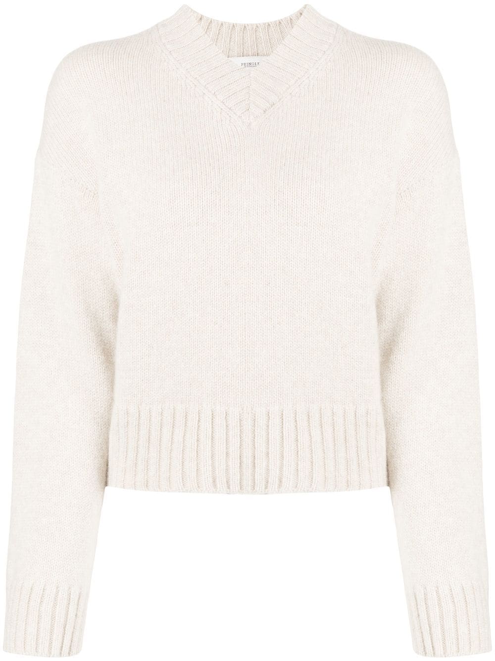 Pringle of Scotland Kaschmirpullover mit V-Ausschnitt - Nude von Pringle of Scotland