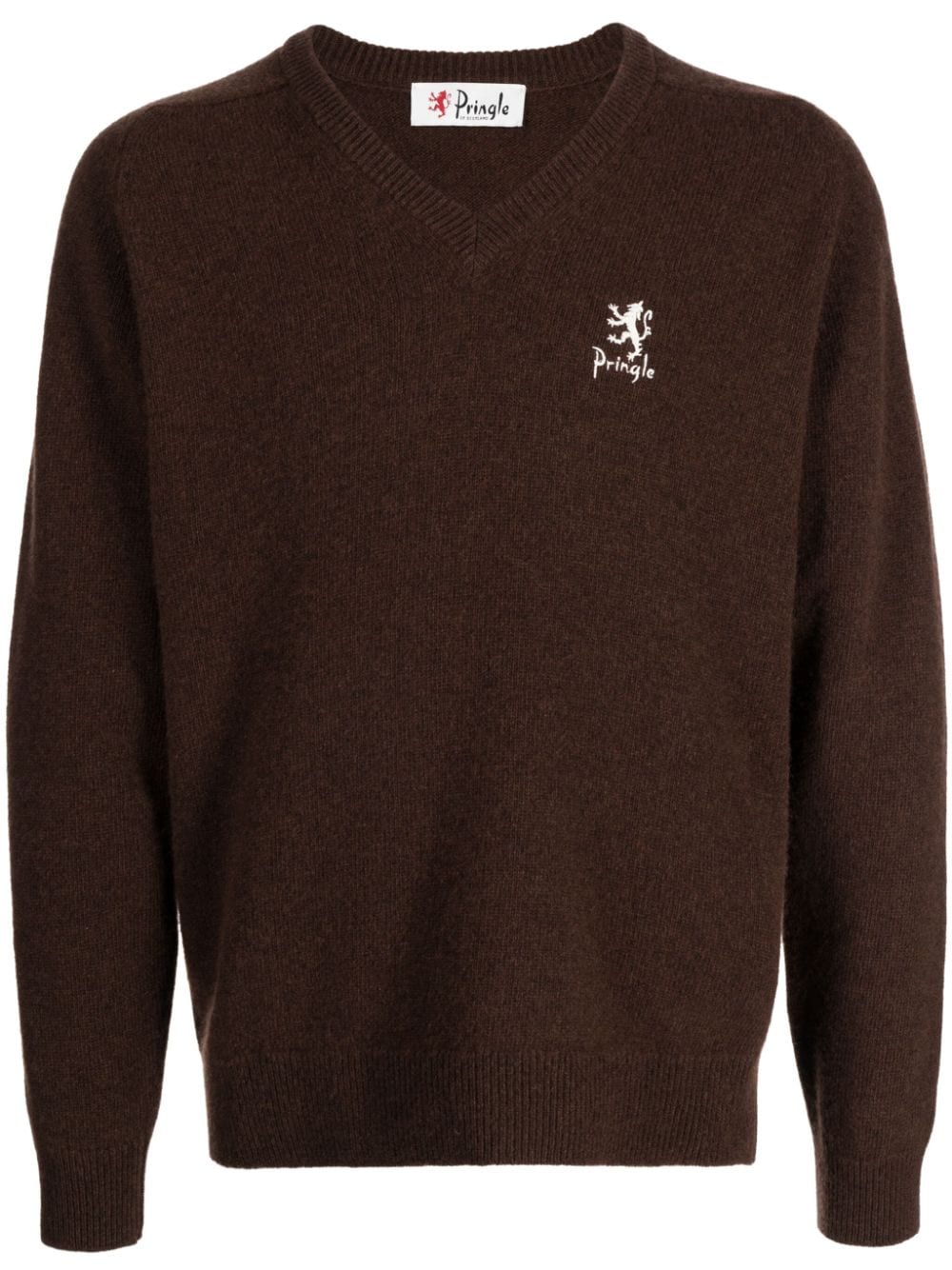 Pringle of Scotland Pullover mit Logo-Stickerei - Braun von Pringle of Scotland