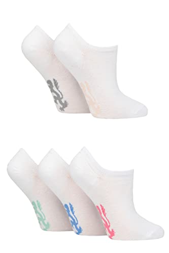 Pringle Damen Schmucklos Baumwolle Trainer Socken Packung 5 Weiß 37-42 von Pringle of Scotland