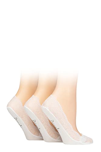 Pringle Damen Spitze Schuheinlage Socken Packung 3 Weiß 37-42 von Pringle of Scotland