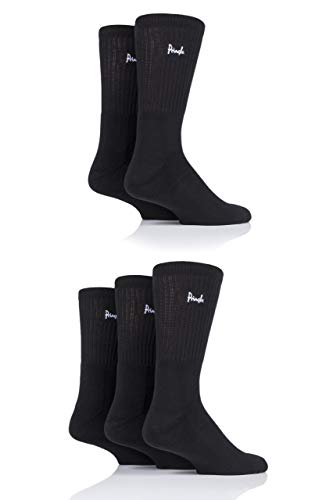 Pringle Herren Sportsocken teils gepolstert 5 Paar (Schwarz, 41-45) von Pringle of Scotland