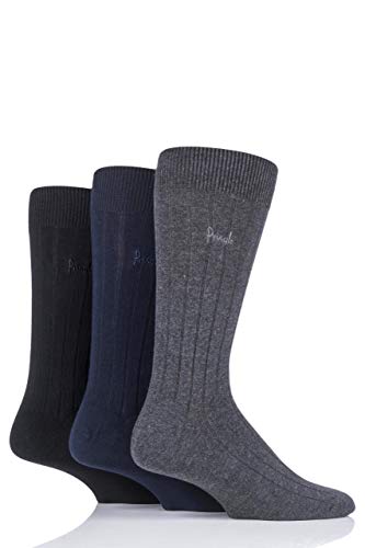 Pringle Laird Socks 3 Pack Black Navy Grey Mix, - Black / Navy / Grey, 41/46 von Pringle of Scotland