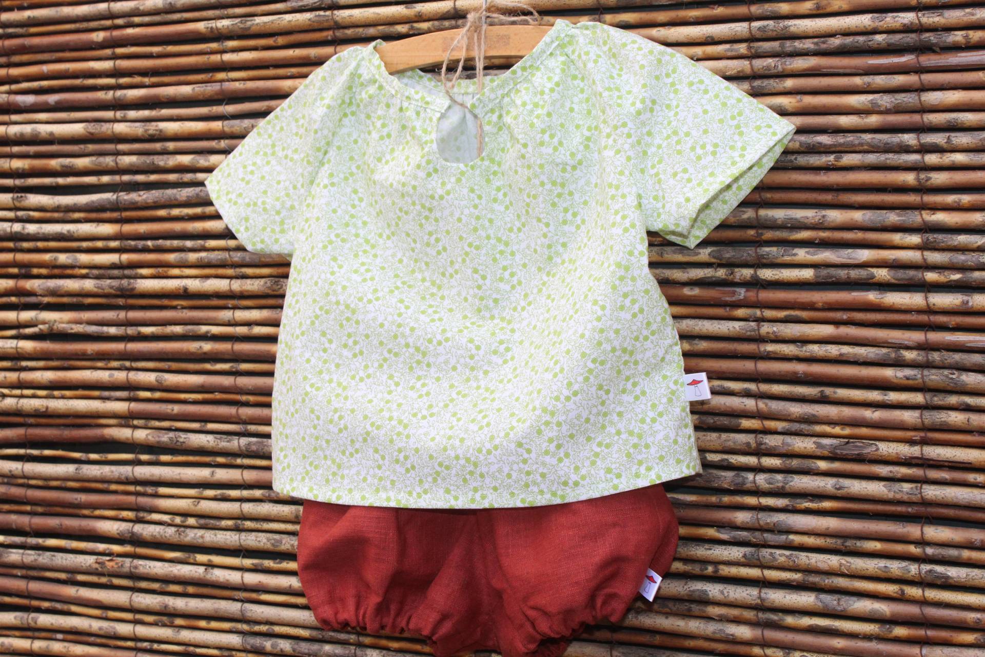 Leinen-Baumwolle Sommer Baby Set von PrinsesPaddestoel
