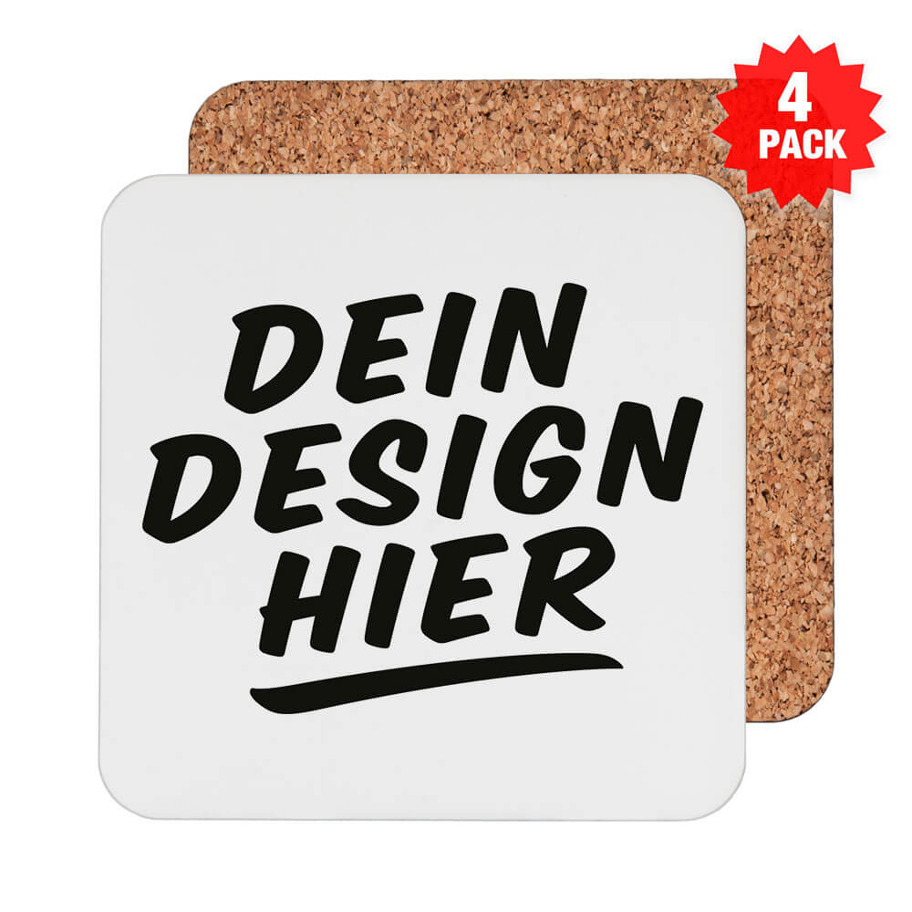 Untersetzer 4er-Set bedrucken Untersetzer 4er-Set bedrucken von Print Equipment