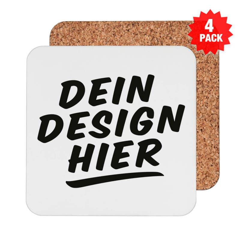 Untersetzer 4er-Set bedrucken Untersetzer 4er-Set bedrucken von Print Equipment