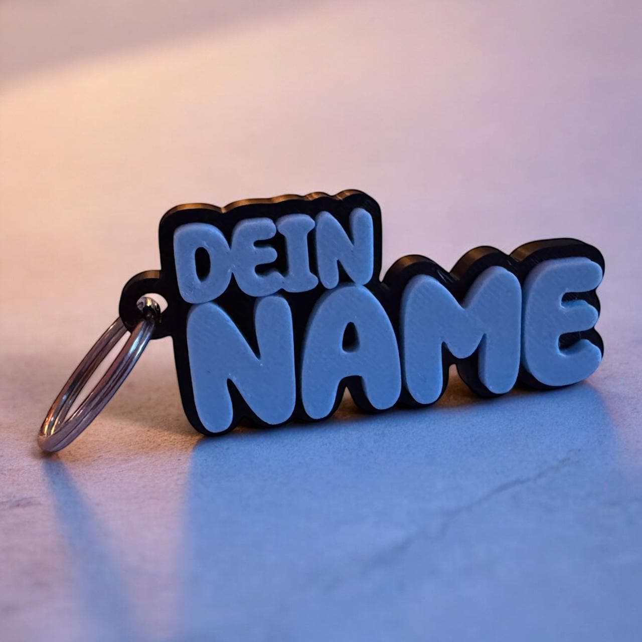 Personalisierter Schlüsselanhänger Mit Namen Pastellfarben Zweifarbig 3D Druck Namensanhänger Tasche Rucksack Geschenkidee von PrintAndPulse