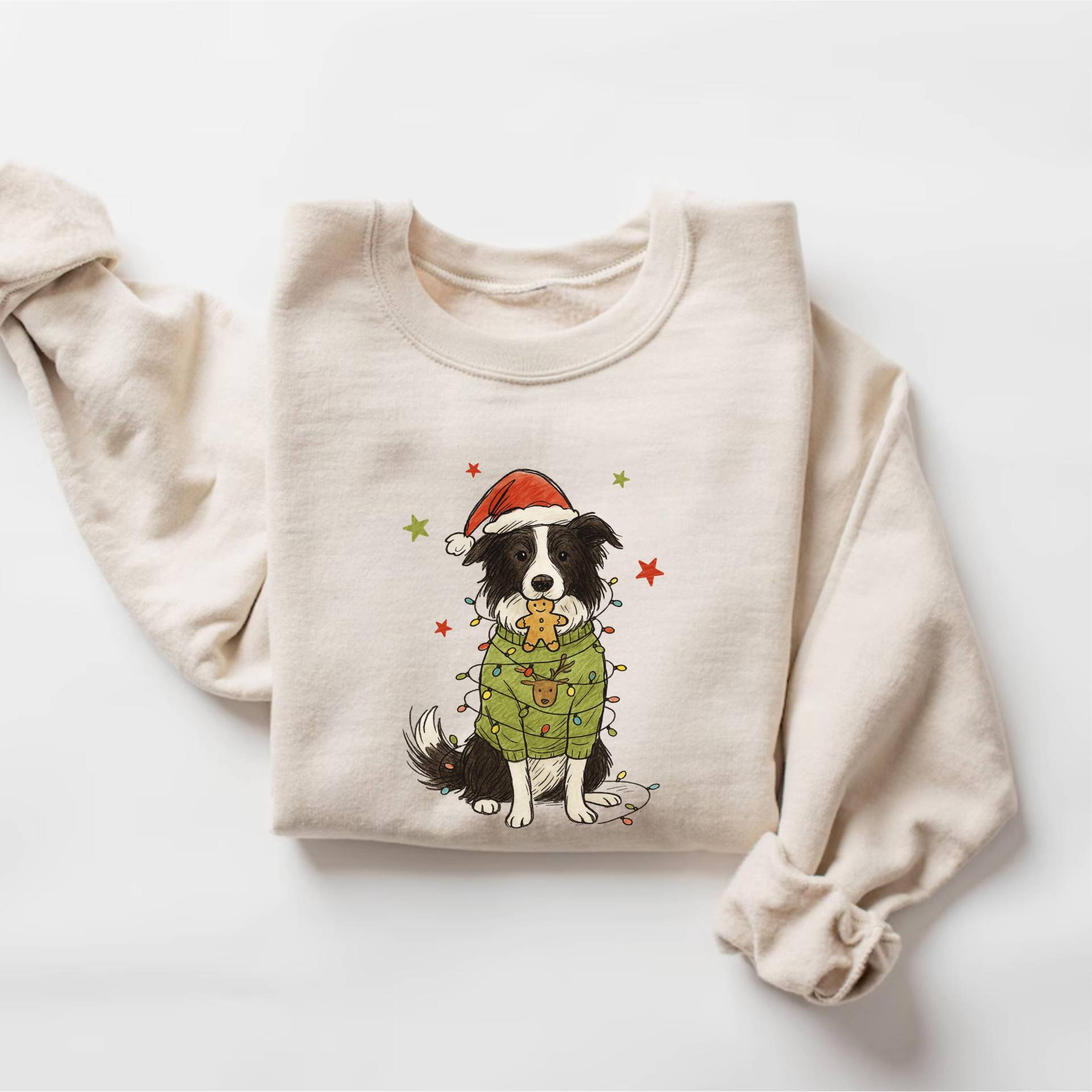 Border Collie Weihnachten Sweatshirt, Hundeliebhaber Shirt, Festliches Lebkuchen Welpen Rundhalsausschnitt, Gemütliches Winter Geschenk Border Collie Weihnachten Sweatshirt, Hundeliebhaber Shirt, Festliches Lebkuchen Welpen Rundhalsausschnitt, Gemütliches Winter Geschenk von PrintBoutique4U