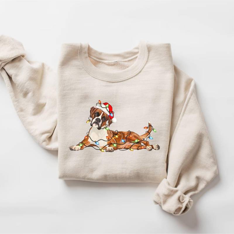 Boxer Weihnachten Hunde Sweatshirt, Hundeweihnachten Shirt, Hund Mama Shirts, Geschenk Für Hundeliebhaber, Urlaub Hundebesitzer Pullover, Besitzer von PrintBoutique4U