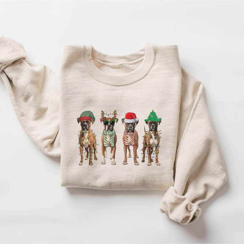 Boxer Weihnachten Sweatshirt, Hundeliebhaber Shirt, Hund Crewneck, Geschenk Für Boxer-Liebhaber, Besitzer Geschenk, Mom Sweatshirt von PrintBoutique4U