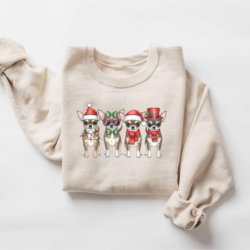 Chihuahua Weihnachten Sweatshirt, Besitzer Geschenk, Pullover, Mama Shirt, Papa Sweatshirt von PrintBoutique4U