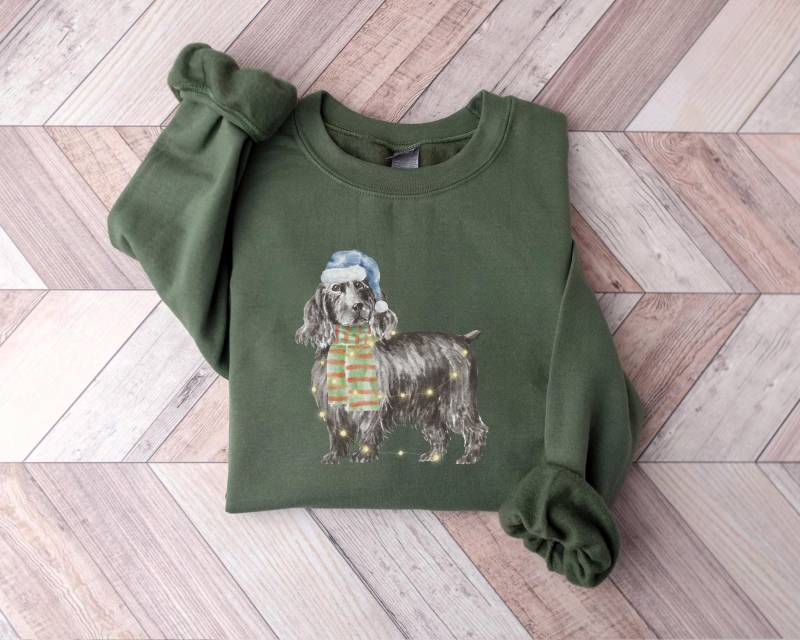 Cocker Spaniel Weihnachten Sweatshirt, Urlaub Hundeliebhaber Hoodie, Süßes Shirt, Hund Mutter Geschenk, Geschenk von PrintBoutique4U