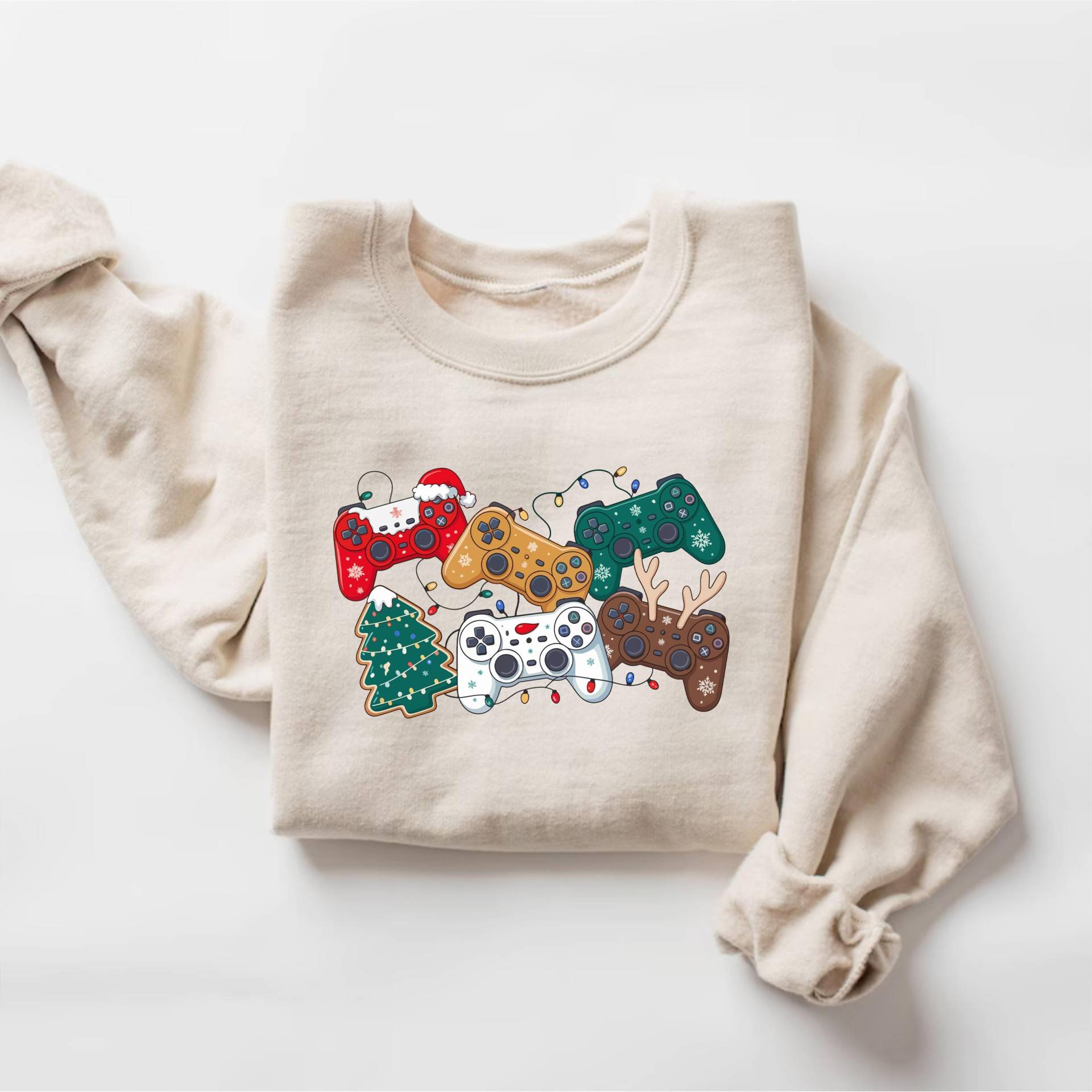Controller Weihnachten Sweatshirt, Gaming Pullover, Geschenk, Shirt, Geschenk Für Gamer, Urlaub Tshirt, Videospiele T-Shirt von PrintBoutique4U