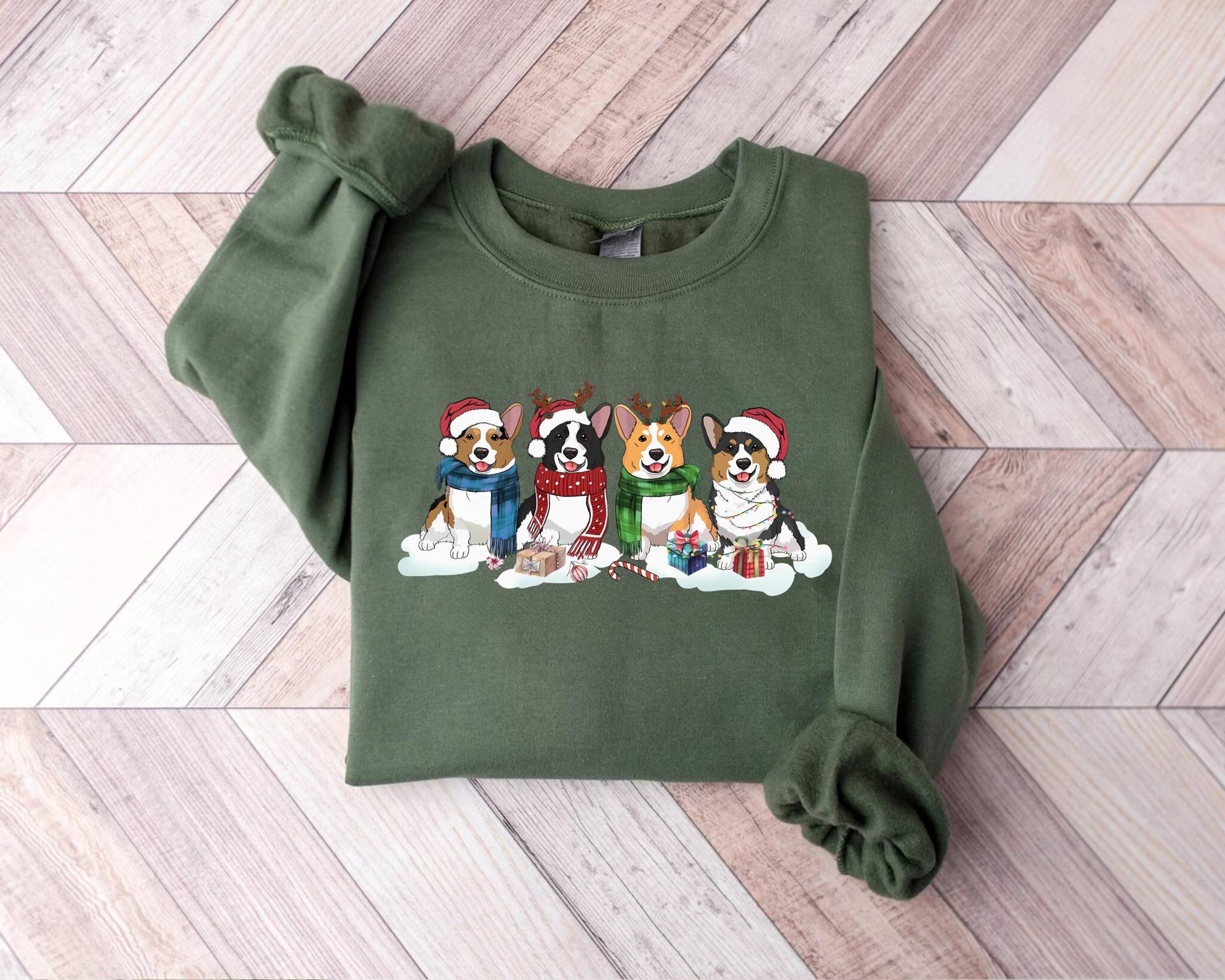 Corgis Weihnachten Sweatshirt, Shirt, Mutter Hoodie, Hundeliebhaber Weihnachtsgeschenk, Weihnachten, Grafik-T-Shirt von PrintBoutique4U