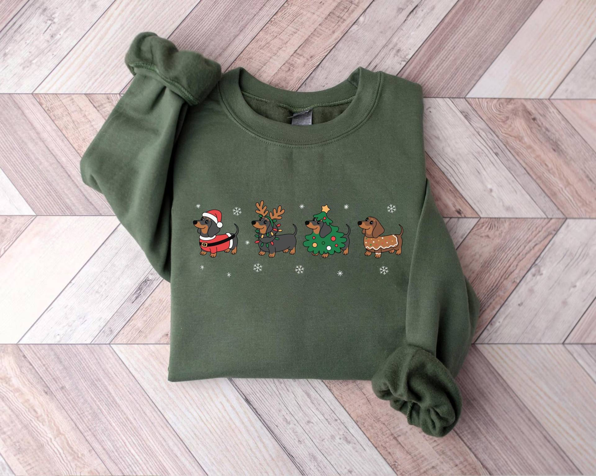 Dackel Weihnachten Sweatshirt, Hund Shirt, Pullover, Hässlicher Weihnachtspullover, Welpen-Liebhaber Geschenk von PrintBoutique4U