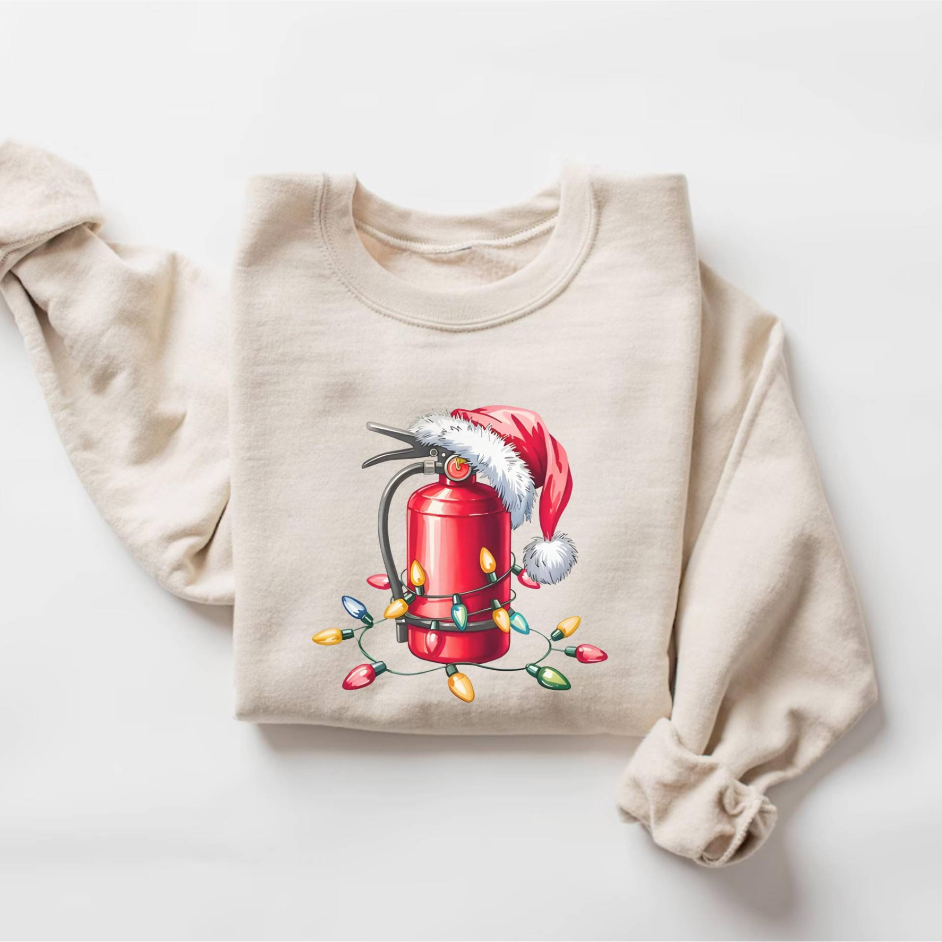 Feuerlöscher Weihnachten Shirt, Feuerwehr Sweatshirt, Feuerwehrmann Crewneck, Geschenk Für Held von PrintBoutique4U