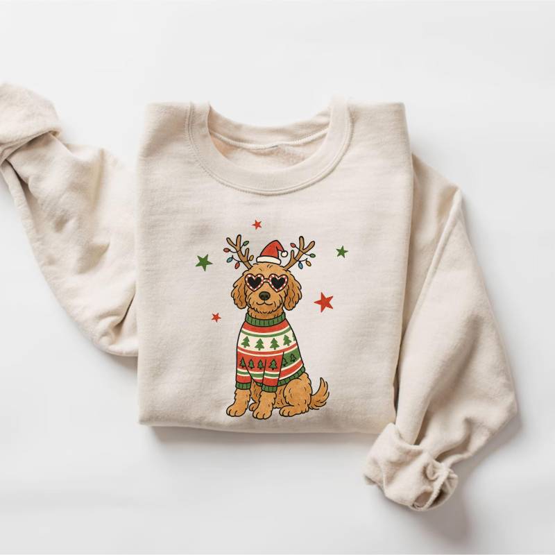 Golden Doodle Weihnachten Sweatshirt, Hundepullover, Goldendoodle Shirt, Liebhaber Geschenk, Hundemama Geschenk von PrintBoutique4U